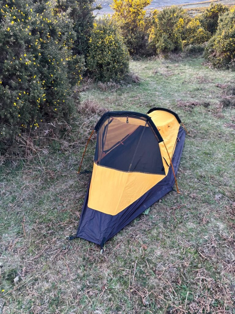 oex phoxx 1 v2 inner tent pegged down with poles showing setup and ground fixing points