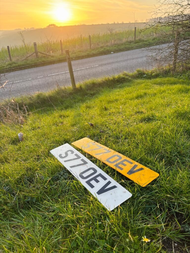 Two car number plates found during litter pick in countryside