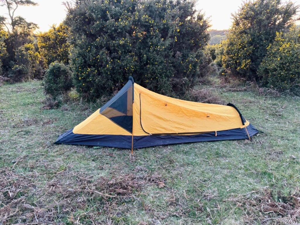 oex phoxx 1 v2 inner tent pegged down with poles showing setup and ground fixing points