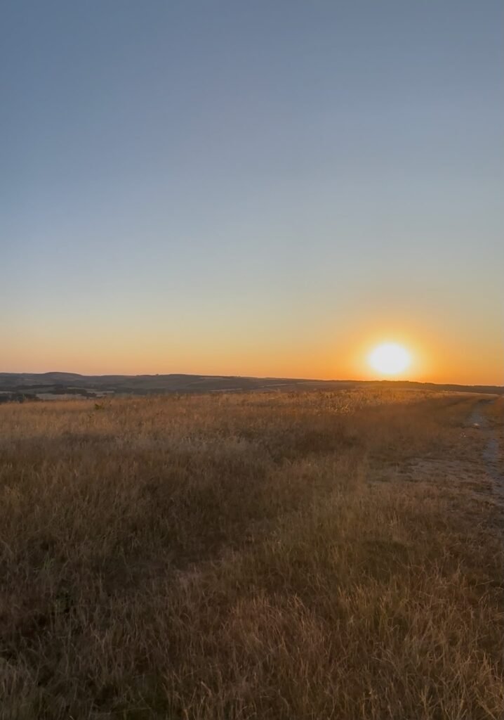 Sunrise on Hambledon Hill in Dorset